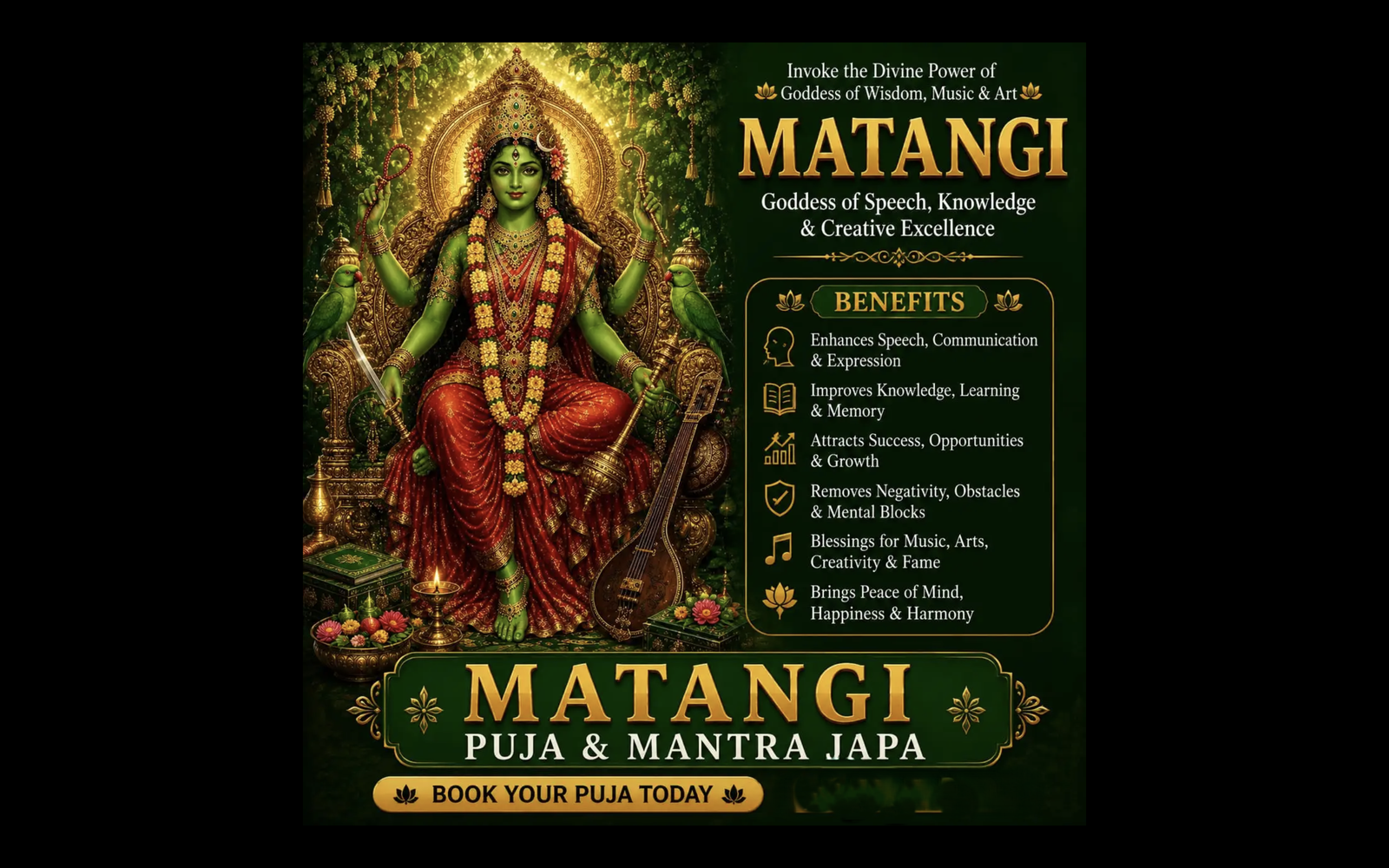 Matangi Puja &amp;amp; Mantra Japa Online